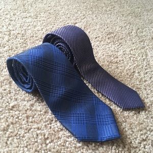 Calvin Klein lot of 2 slim ties